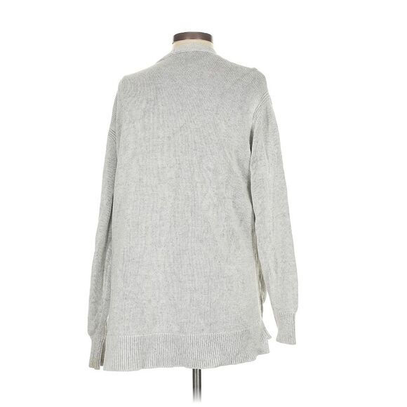 Everlane Soft Cotton Chunky Knit Front Pocket Cardigan Summer Sweater Grey Small - Picture 5 of 9